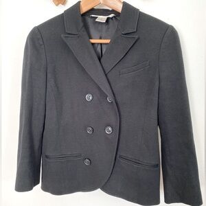 Diane von Furstenberg Black Double Breasted Blazer Size 4